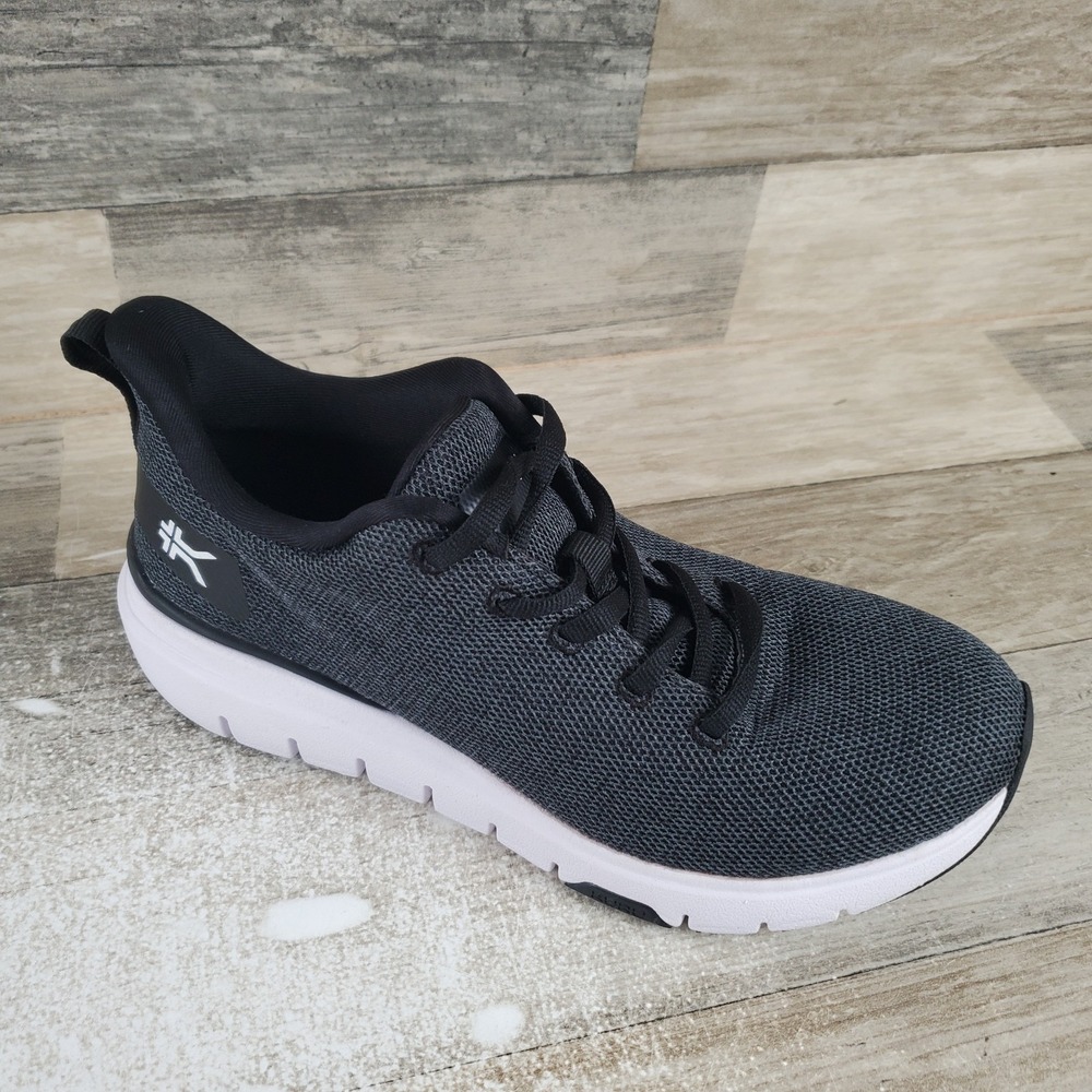 Kuru Flex Via Womens Shoes Sz 6 M Athletic Running Black White Lace Up Sneakers